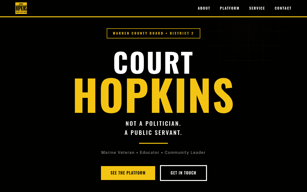Court Hopkins website preview