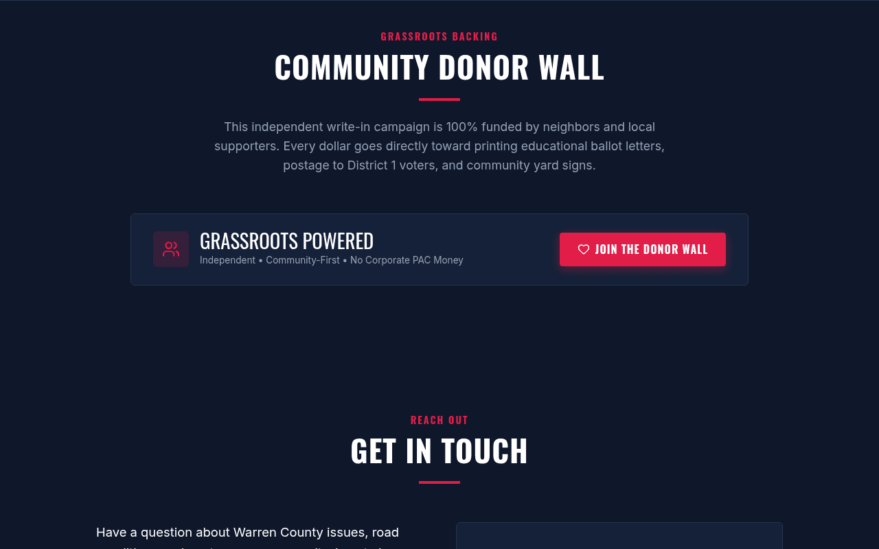 Online Donations & Direct-Mail Automation live site screenshot